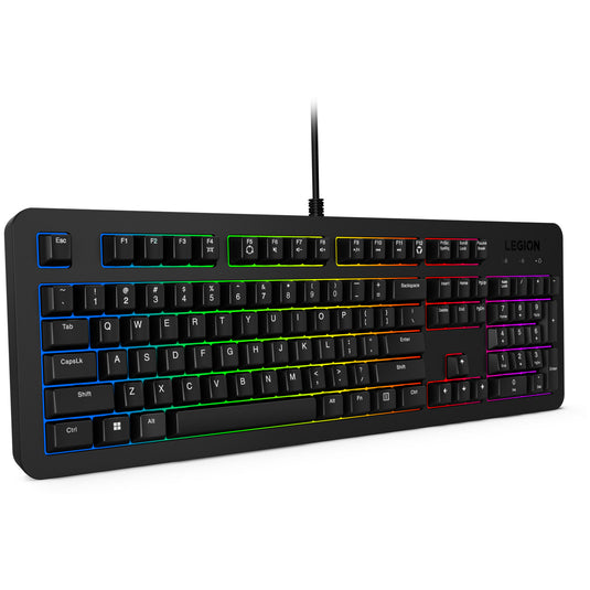 Lenovo legion k310 rgb gaming toetsenbord (zwart, us lay-out (qwerty), membraan, 100%, membraan switch, rgb, usb)
