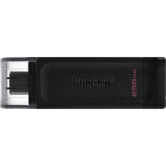 Kingston datatraveler 70 256 gb usb-stick (zwart, dt70 256gb, usb-c 3.2 gen 1)