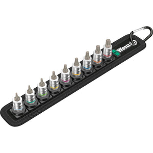 Wera riem a3 torx hf zyklop bitmoerenset met houderfunctie, 1 4 aandrijving dopsleutel (zwart zilver)