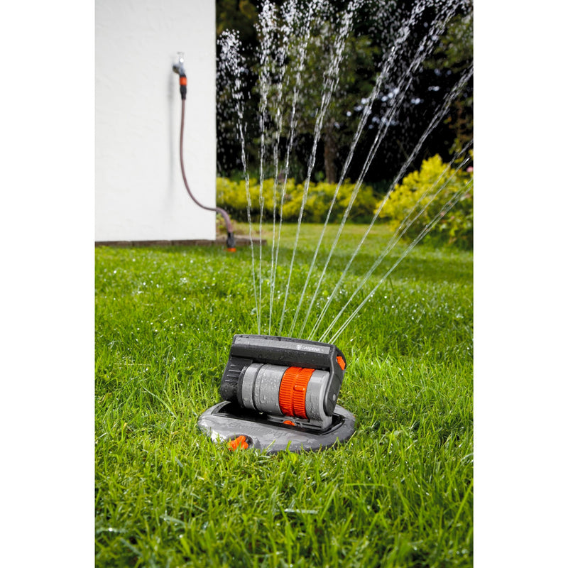 Chargez l'image dans la visionneuse de la galerie, Gardena complete set met verzonken zwenksproeier os 140 sprinklersysteem (grijs oranje, 8221-20)

