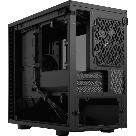 Fractal design define 7 nano black tg light tint midi tower behuizing (zwart | 4x usb-a | 1x usb-c | window)