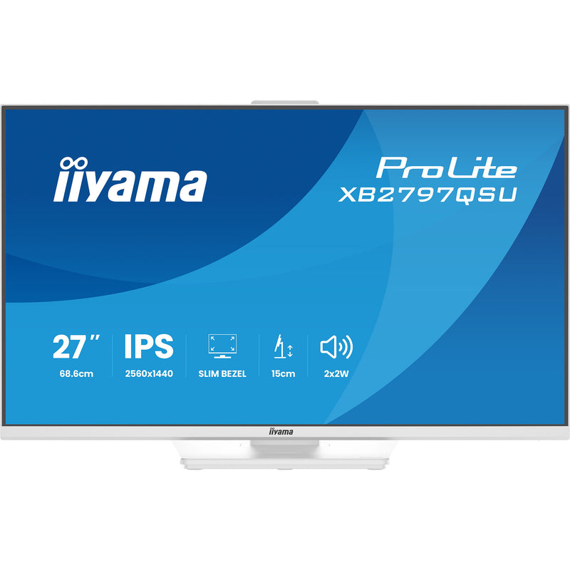 Afbeelding laden in galerijviewer, Iiyama prolite xb2797qsu-w1 27 monitor (wit (mat), hdmi, displayport, usb, audio)
