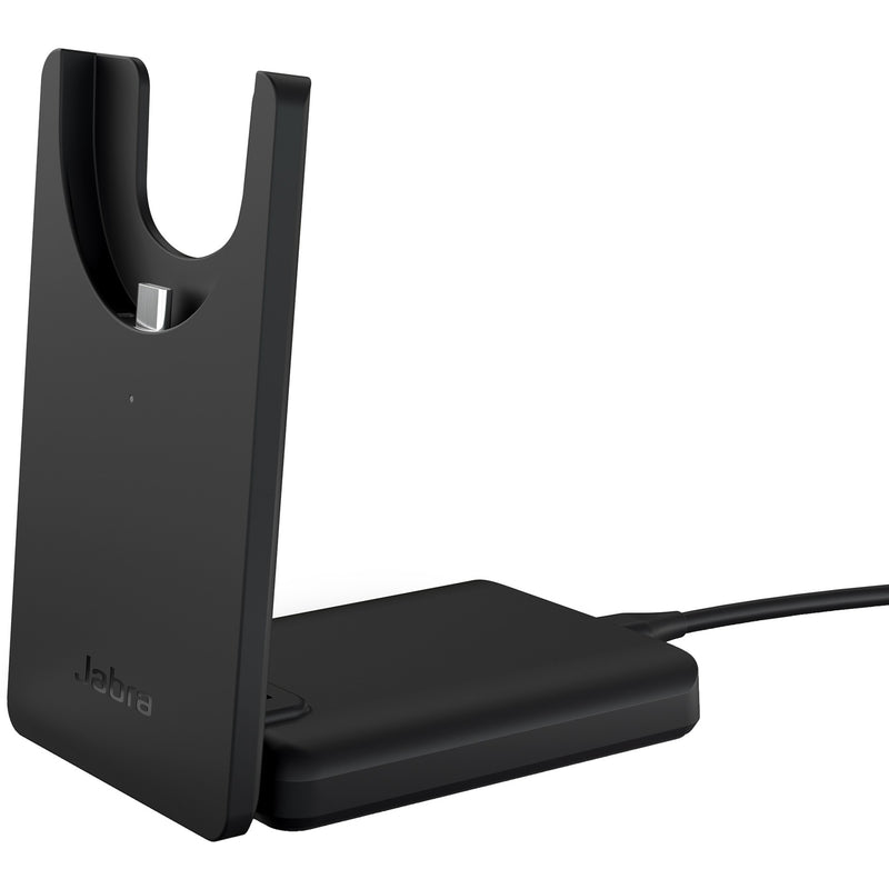 ギャラリービューアに画像をロードする, Jabra evolve2 55, incl. oplaadstandaard on-ear headset (zwart, stereo, uc, usb-c, link380c)
