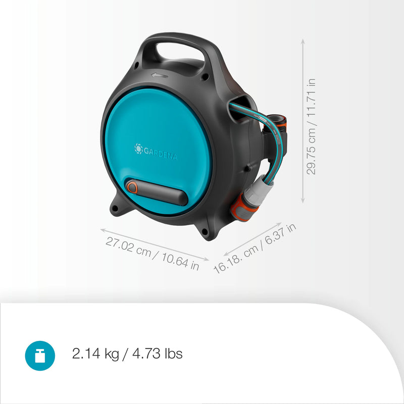 Load image into Gallery viewer, Gardena draagbare slangenbox move slanghaspel (grijs turquoise, 18692-20)
