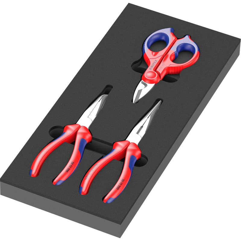 ギャラリービューアに画像をロードする, Wera 9781 schuimrubberen inzetstuk met knipex tangen set 2, 3‑delig tangenset (zwart grijs, in schuiminzet voor werkplaatswagen)
