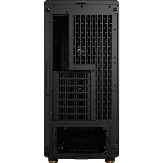 Fractal design north midi tower behuizing (zwart houtkleur | 2x usb-a | 1x usb-c | tempered glass)
