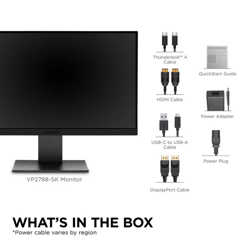 Load image into Gallery viewer, Viewsonic vp2788-5k mac-compatible 27 4k uhd monitor (zwart, 2x thunderbolt 4, 1x hdmi, 1x displayport, usb-a, usb-c)
