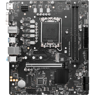 Msi pro h610m-e ddr4 socket 1700 moederbord (zwart, gb-lan, sound, µatx)