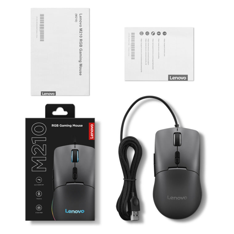Load image into Gallery viewer, Lenovo m210 rgb-gamingmuis (zwart, 8000 dpi, rgb)
