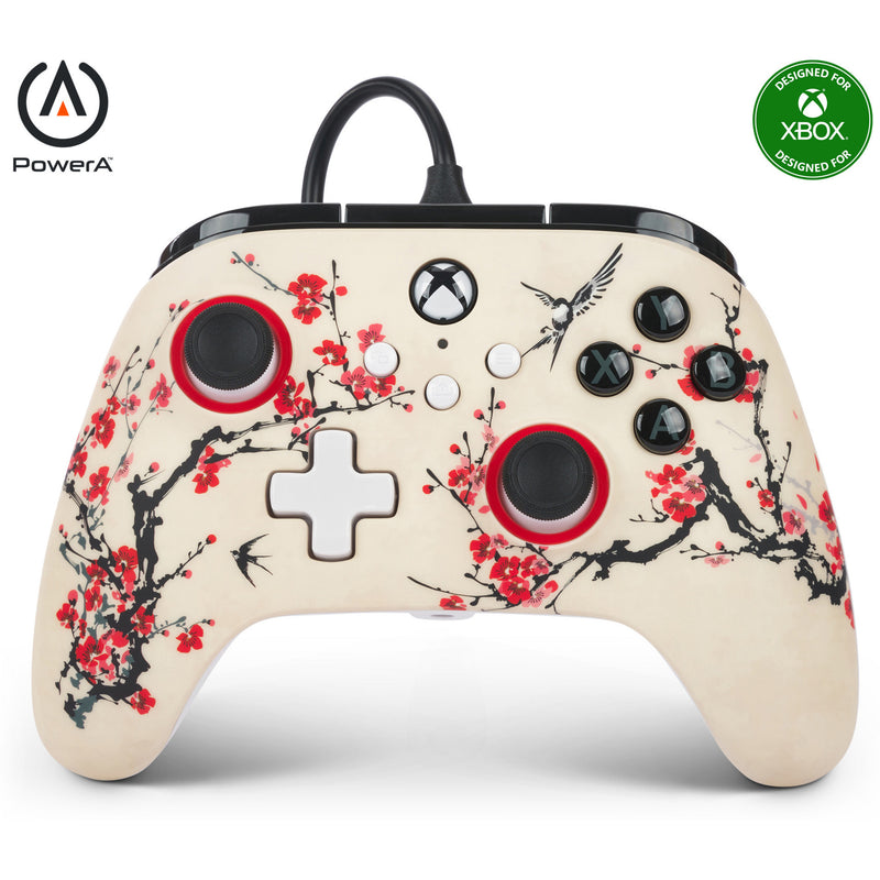 Afbeelding laden in galerijviewer, Powera advantage controller met kabel voor de xbox series x|s - warrior's nirvana (magnoliawit, xbox series x|s, xbox one, pc)
