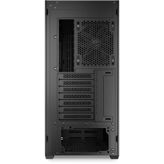 Sharkoon ak2 midi tower behuizing (zwart | 2x usb-a | 1x usb-c)