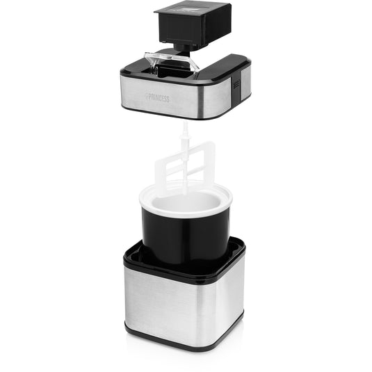 Princess 282605 ice cream maker ijsmachine (roestvrij staal zwart, 1,5 liter)