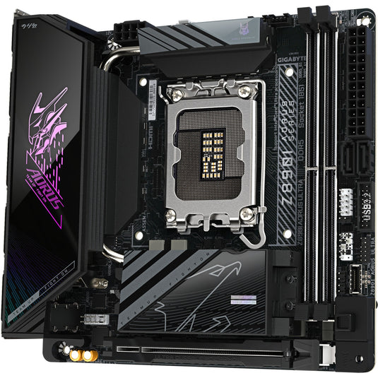 Gigabyte z890i aorus ultra socket 1851 moederbord (raid, 2.5gb-lan, wi-fi 7, bt, sound, mini-itx)
