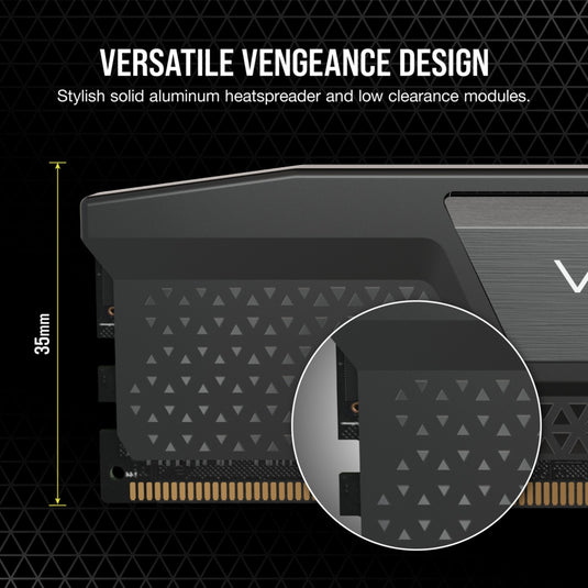 Corsair vengeance 32 gb ddr5-4800 (2x 16 gb) werkgeheugen (zwart, cmk32gx5m2a4800c40, xmp 3.0)