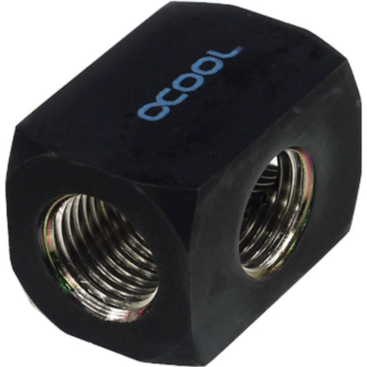 Alphacool hf aansluitingsterminal tee t-stuk rond g1 4 (zwart)