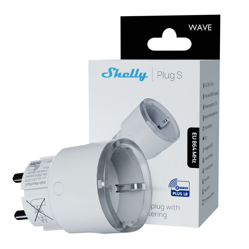 Afbeelding laden in galerijviewer, Shelly wave plug s eu lr tussenstekker (wit, z-wave, z-wave+)
