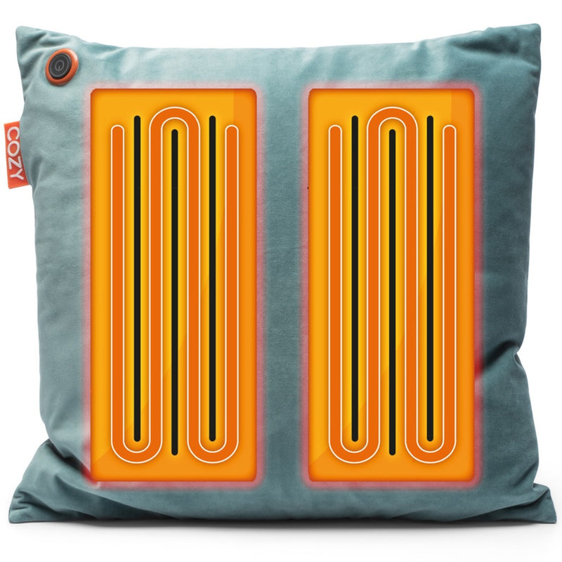 Load image into Gallery viewer, Cozy una velvet 45 x 45 cm draadloos warmtekussen (blauwgroen, powerbank 5000 mah)
