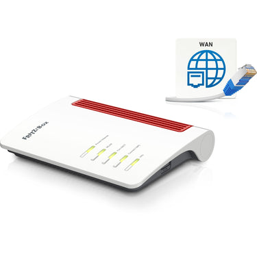 Fritz! box 4050 edition international router (wit rood, mesh wi-fi)