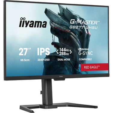 Iiyama g-master red eagle gb2771uhsu-b1 27 4k uhd gaming monitor (zwart (mat), 2x hdmi, displayport, 2x usb-a, 2x usb-c, 144 hz 288 hz)