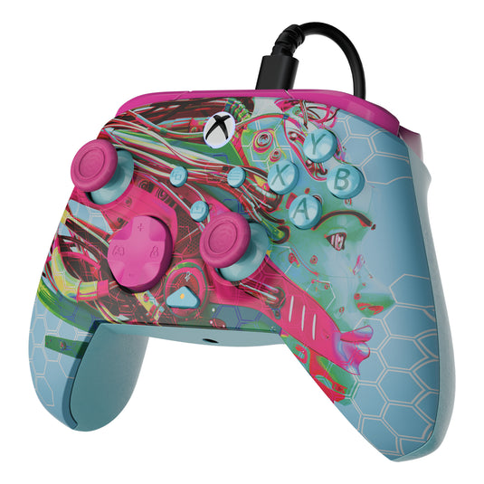 Turtle beach pdp rematch glow geavanceerde bedrade controller (android dreams, xbox serie x|s, xbox one, pc)