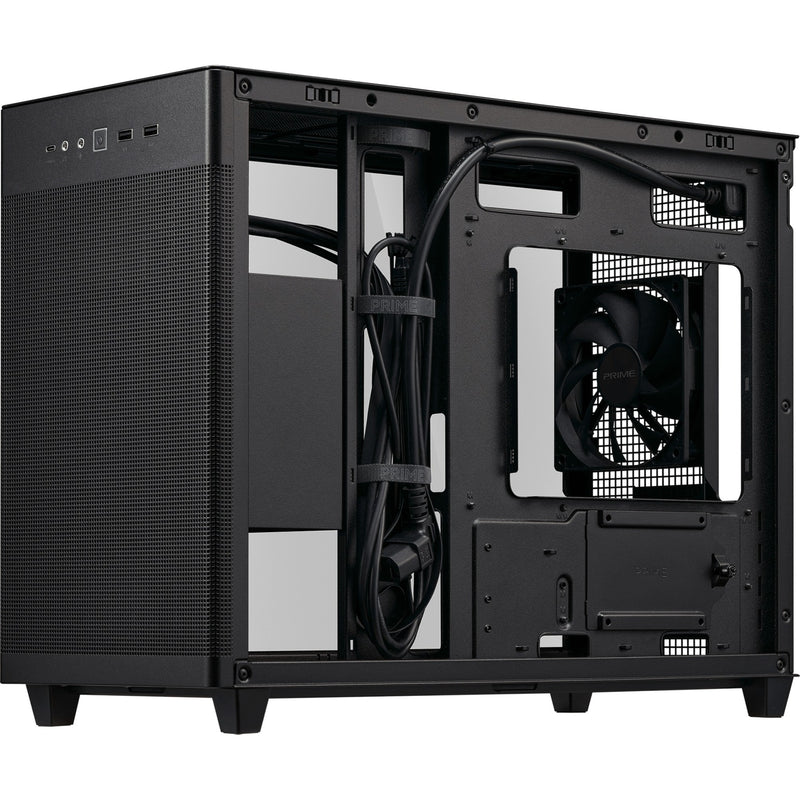 Afbeelding laden in galerijviewer, Asus prime ap201 mini tower behuizing (zwart | 2x usb-a | 1x usb-c)
