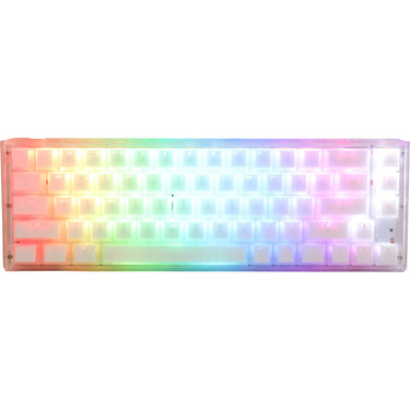 Ducky one 3 sf aura white rgb mechanisch toetsenbord (wit, us lay-out (qwerty), cherry mx brown, 65%, abs double shot, hot swap)