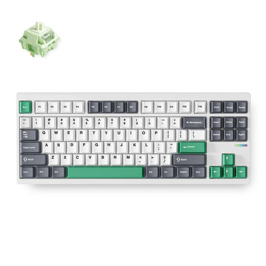Mchose gx87 lite alu cust. mech. qmk via, gaming toetsenbord (us lay-out)