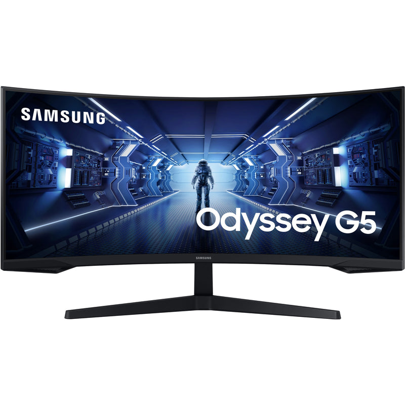 Afbeelding laden in galerijviewer, Samsung odyssey g5 34 curved ultrawide gaming monitor (zwart, 1x displayport, 1x hdmi, 165 hz)
