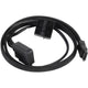 Silverstone slim sata 2-in-1 datakabel + stroomadapter (zwart, cp10)
