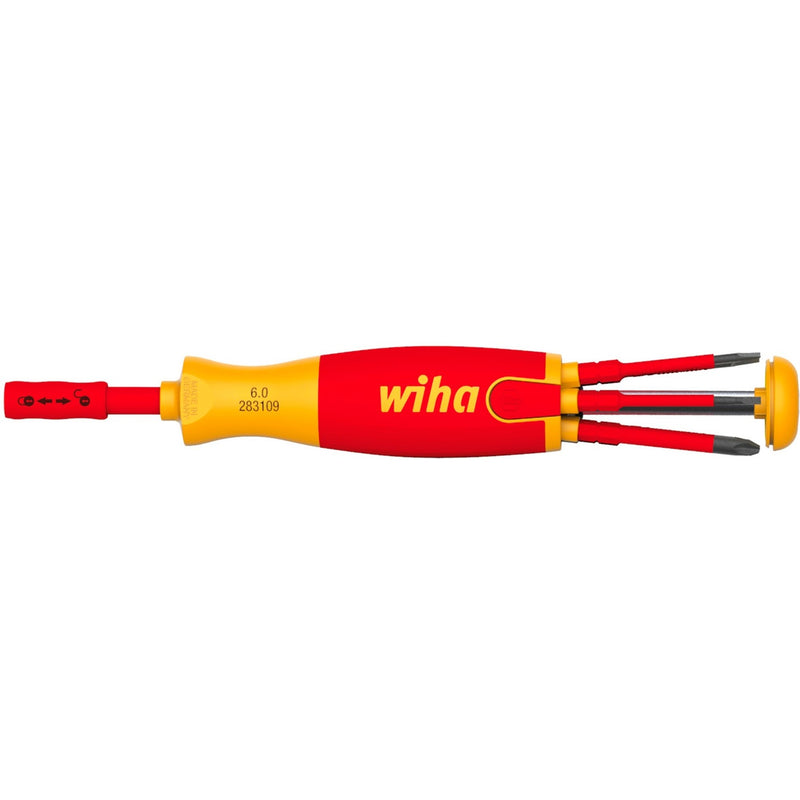 Load image into Gallery viewer, Wiha schroevendraaier met bitmagazijn liftup electric (rood geel)
