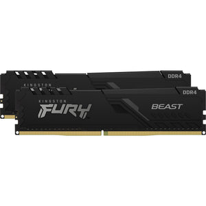 Kingston fury 64 gb ddr4-3600 (2x 32 gb) kit werkgeheugen (zwart, kf436c18bbk2 64, beast, xmp 2.0)