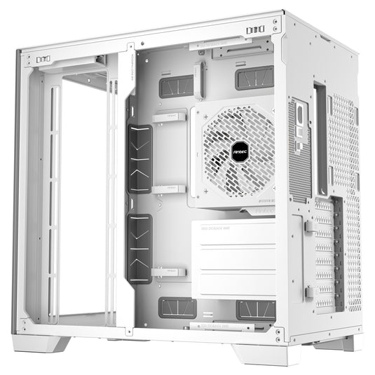 Antec c8 midi tower behuizing (wit zilver | 2x usb-a | 1x usb-c | tempered glass)