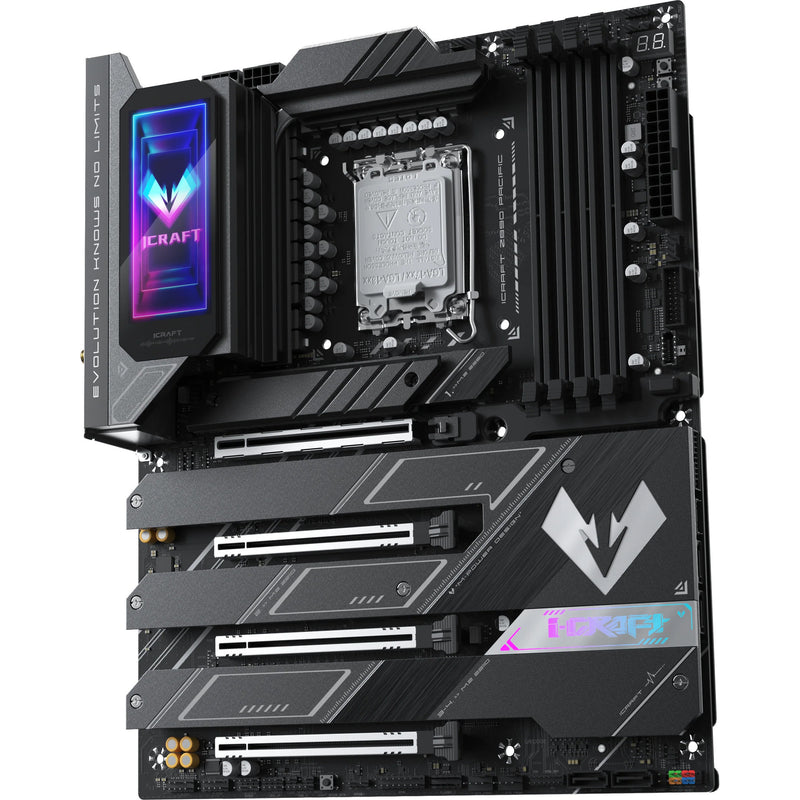 Laden Sie das Bild in Galerie -Viewer, Maxsun ms-icraft z890 pacific socket 1851 moederbord (zwart, raid, 2.5 gb-lan, wlan, bt, sound, atx)
