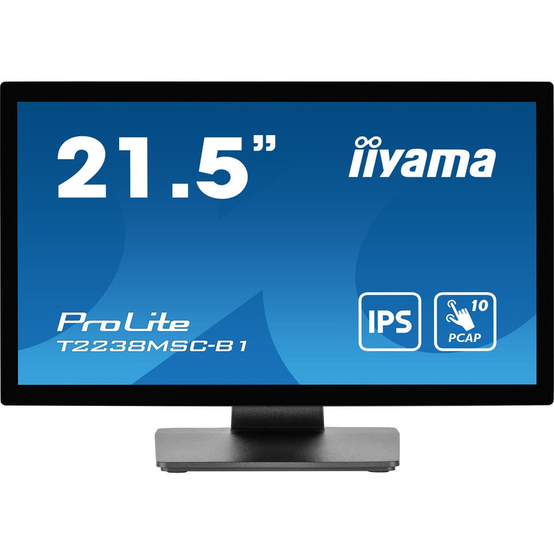 Load image into Gallery viewer, Iiyama prolite t2238msc-b1 21.5 touchscreen monitor (zwart (mat), hdmi, displayport, 2x usb-a, usb-b)
