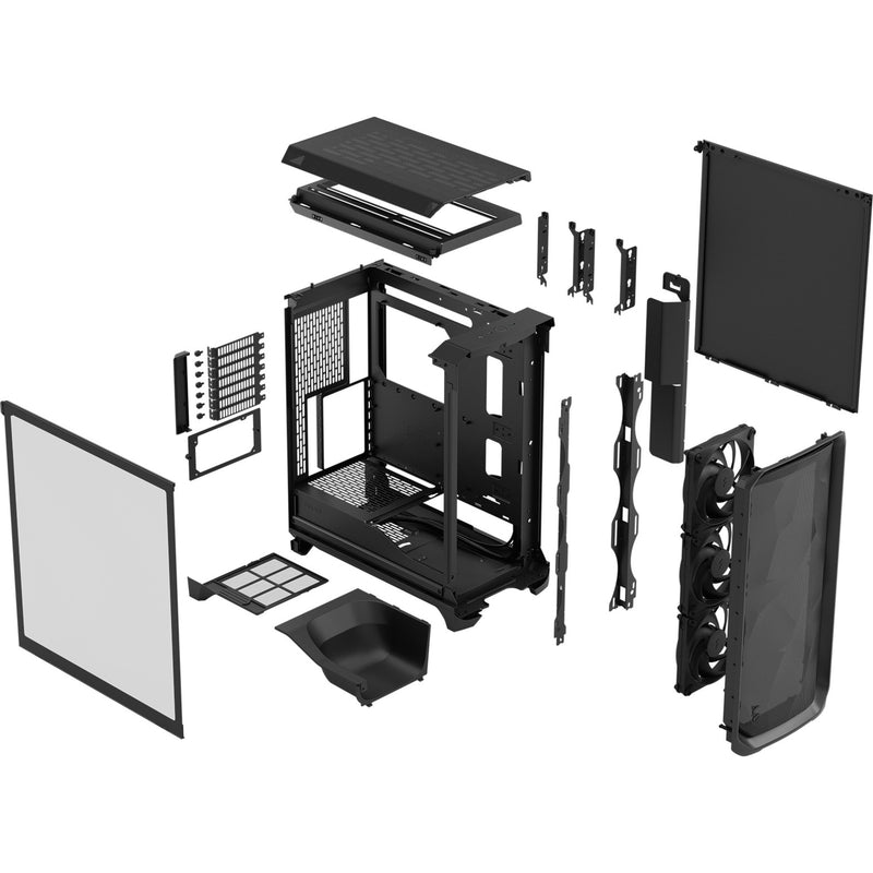 Afbeelding laden in galerijviewer, Fractal design meshify 3 midi tower behuizing (zwart | 2x usb-a | 1x usb-c | tempered glass)
