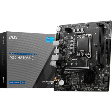 Msi pro h610m-e socket 1700 moederbord (gb-lan, sound, µatx)