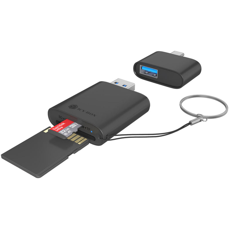 Load image into Gallery viewer, Icy box ib-cr204-cu3 2-in-1 kaartlezer (zwart)
