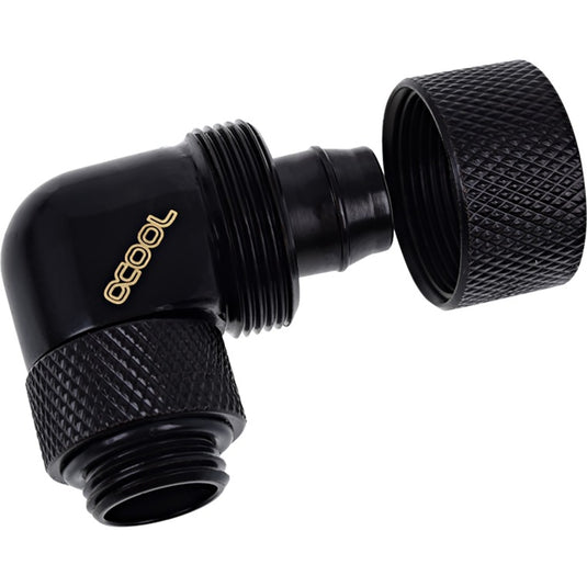 Alphacool eiszapfen 16 10mm compression fitting verbinding (zwart, draaibaar aan schroefdraadzijde)