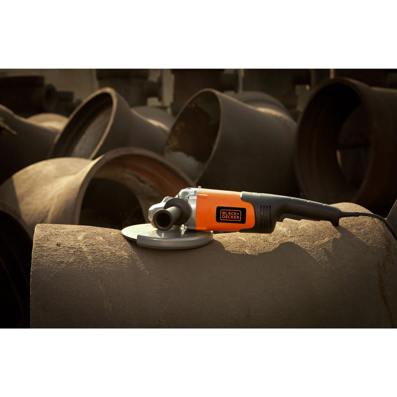 Load image into Gallery viewer, Black+decker bdgl2223-qs 2200w 230mm haakse slijper (zwart oranje)

