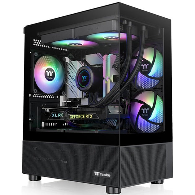 Load image into Gallery viewer, Thermaltake view 170 tg argb mini tower behuizing (zwart | 2x usb-a | rgb | tempered glass)
