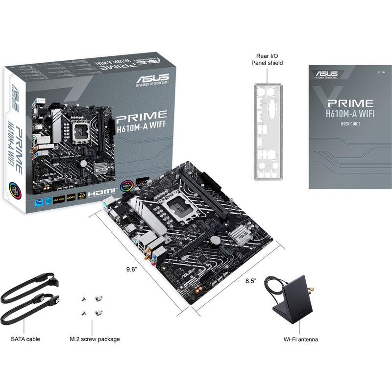 Load image into Gallery viewer, Asus prime h610m-a wifi socket 1700 moederbord

