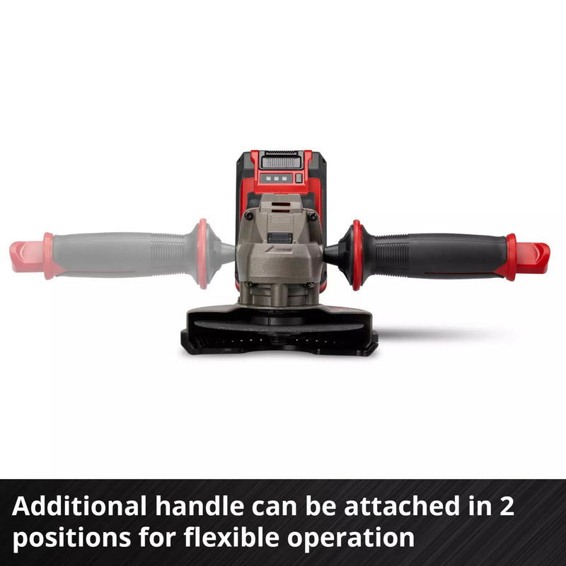 Load image into Gallery viewer, Einhell accu haakse sliijper te-ag 18 125-2 li (1x4,0 ah) haakse slijper (rood zwart, incl. 4.0 ah power x-change accu en oplader)
