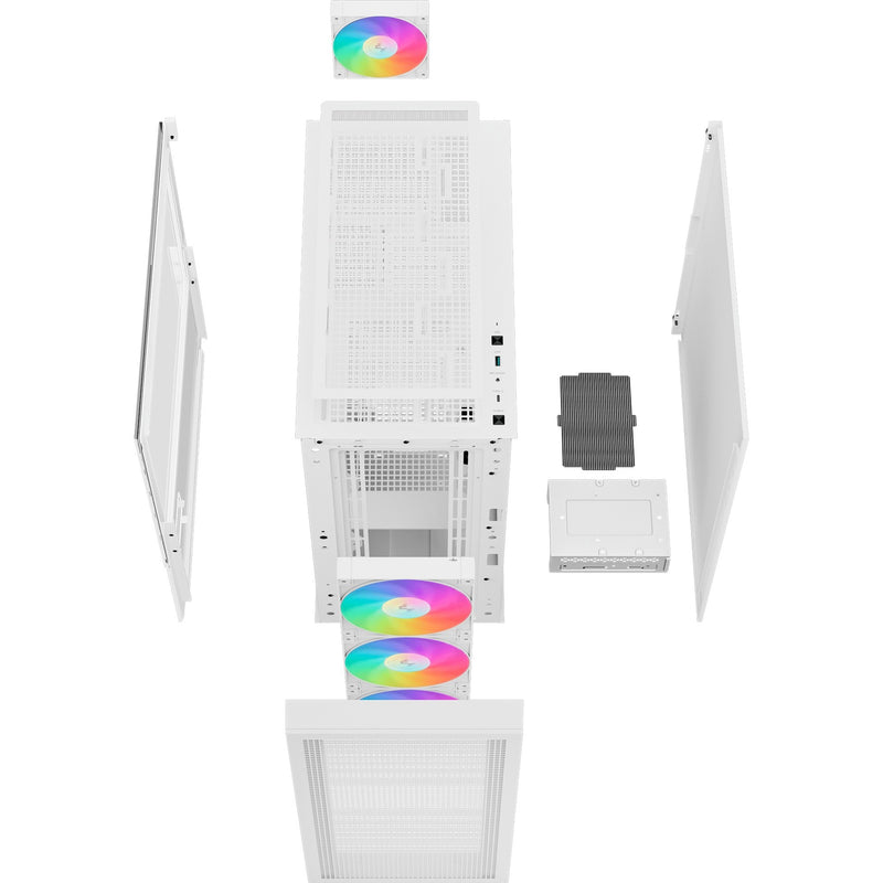 Load image into Gallery viewer, Deepcool ch560 digital midi tower behuizing (wit | 1x usb-a | 1x usb-c | rgb | tempered glass)
