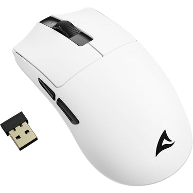 Sharkoon fireglider one gaming muis (wit, 400 - 12.000 dpi, 2.4 ghz usb)