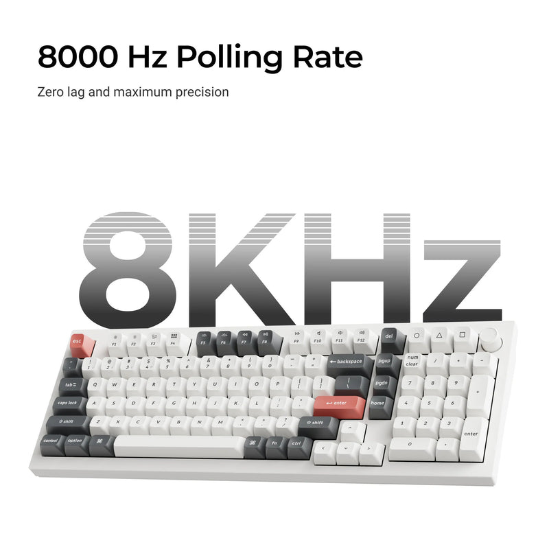 Load image into Gallery viewer, Keychron q5 ultra-m3 8k wireless custom mechanical keyboard (zwart, us lay-out (qwerty), silk pom banana, 96%, rgb, hot swap, 8k, 2.4 ghz | bluetooth 5.2 | usb-c)
