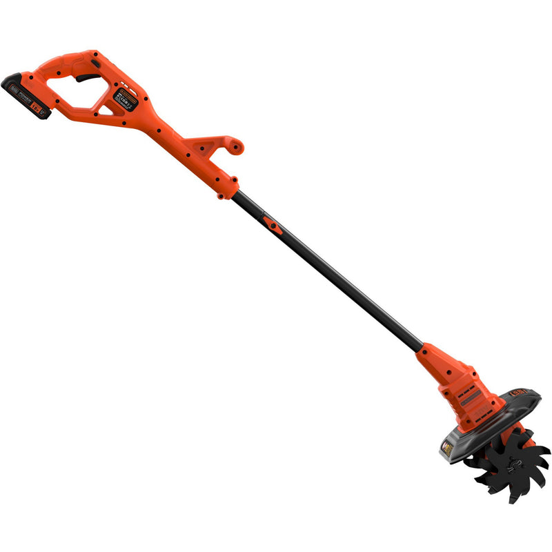 Load image into Gallery viewer, Black+decker betl1820l-qw 18v 2.0ah grondfrees (oranje zwart, 18v 2.0ah accu en 400ma lader inbegrepen)
