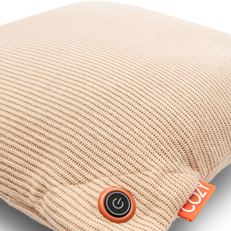 Load image into Gallery viewer, Cozy una knitted 45 x 45 cm draadloos warmtekussen (lichtbeige, powerbank 5000 mah)
