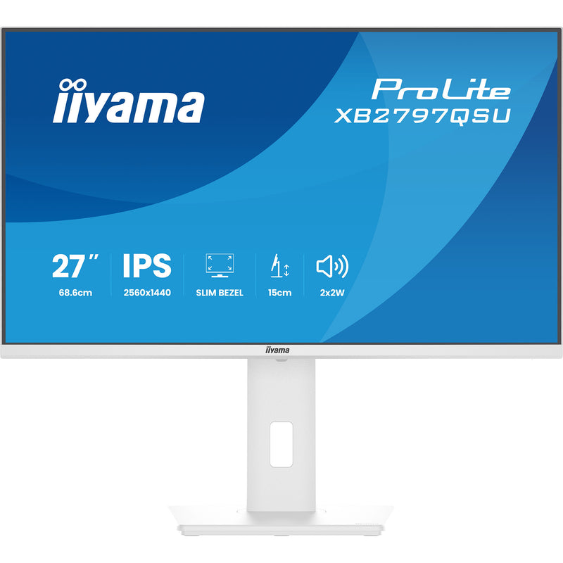 Afbeelding laden in galerijviewer, Iiyama prolite xb2797qsu-w1 27 monitor (wit (mat), hdmi, displayport, usb, audio)
