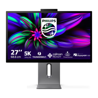 Philips brilliance 27e3u7903 27 5k uhd monitor (grijs, hdmi, 2x usb-a, usb-c, thunderbolt 4, rj-45, webcam)