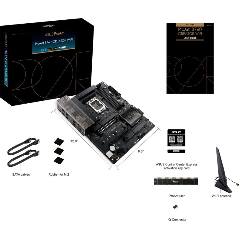 ギャラリービューアに画像をロードする, Asus proart b760-creator wifi socket 1700 moederbord (zwart brons, raid, 2.5 gb-lan, gb-lan, wi-fi 6, bt, sound, atx)

